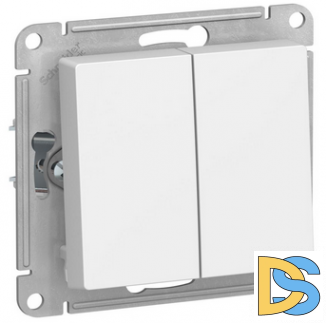 Выключатель 2-клавишный, Лотос, серия Atlas Design, Schneider Electric