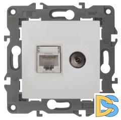 Розетка RJ45+TV Эра 14-3110-01 Б0034314