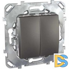 Выключатель 2-клавишный, Графит, серия UNICA TOP/CLASS, Schneider Electric