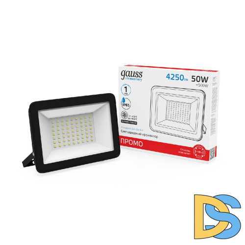 Прожектор светодиодный Gauss Elementary Промо 50W 6500К 613100350P
