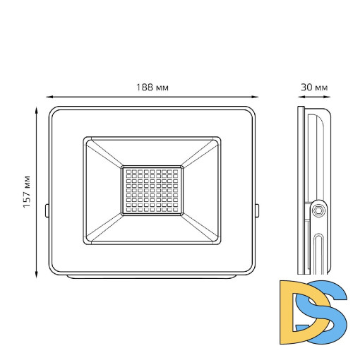 Прожектор светодиодный Gauss Elementary Промо 50W 6500К 613100350P