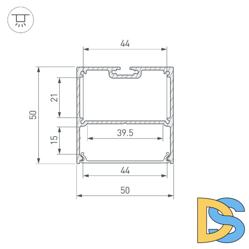 Профиль Arlight SL-LINE-5050-LW-2000 WHITE 038450