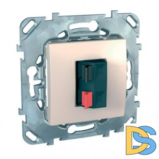 Розетка аудио для колонок 1-ая, Бежевый, серия Unica, Schneider Electric