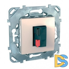 Розетка аудио для колонок 1-ая, Бежевый, серия Unica, Schneider Electric