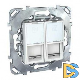 Розетка компьютерная 2-ая кат.5е, RJ-45 (интернет), Белый, серия Unica, Schneider Electric
