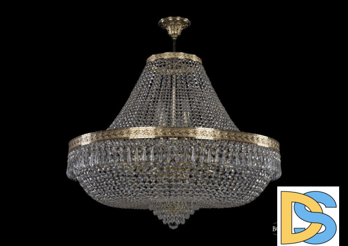 Люстра на штанге Bohemia Ivele Crystal 19271/H1/90IV G