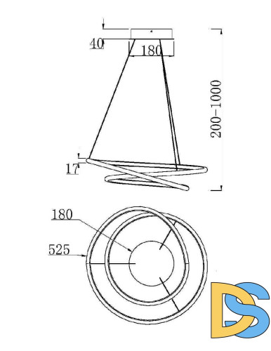 Подвесной светильник Maytoni Nola MOD100PL-L47BSK1
