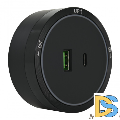 Трековая розетка Arte Milano Am-track-sockets 380066TS LED/USB-Type-C Black