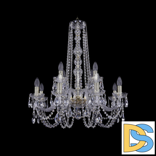 Подвесная люстра Bohemia Ivele Crystal 1402/8+4/240/h-76 G