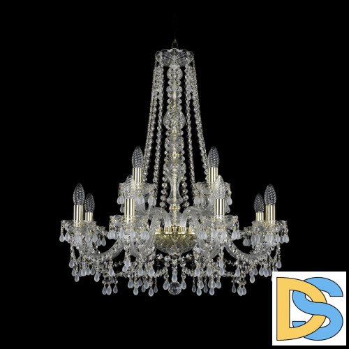Подвесная люстра Bohemia Ivele Crystal 1410/8+4/240/h-74 G V0300