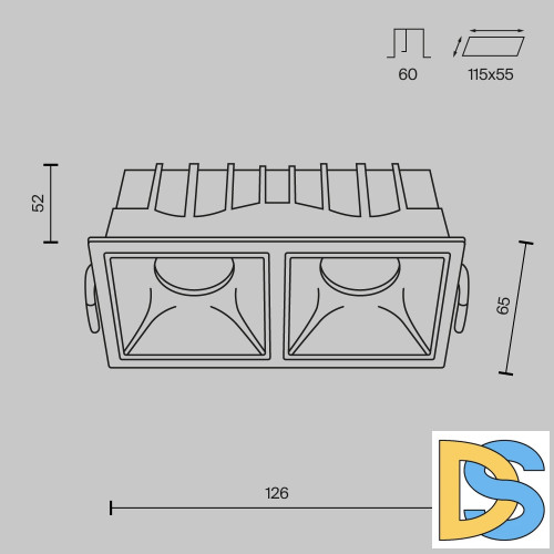 Встраиваемый светильник Maytoni Technical Alfa LED DL043-02-10W4K-SQ-W