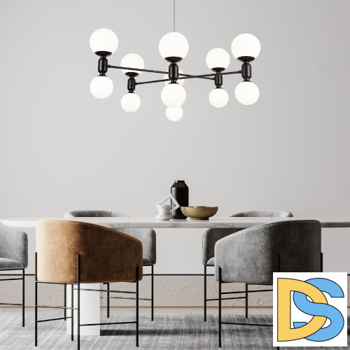 Подвесная люстра Eurosvet Bubble 30182 черный a063215