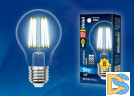 Лампа светодиодная филаментная (UL-00002626) Uniel E27 10W 4000K прозрачная LED-A60-10W/NW/E27/CL PLS02WH