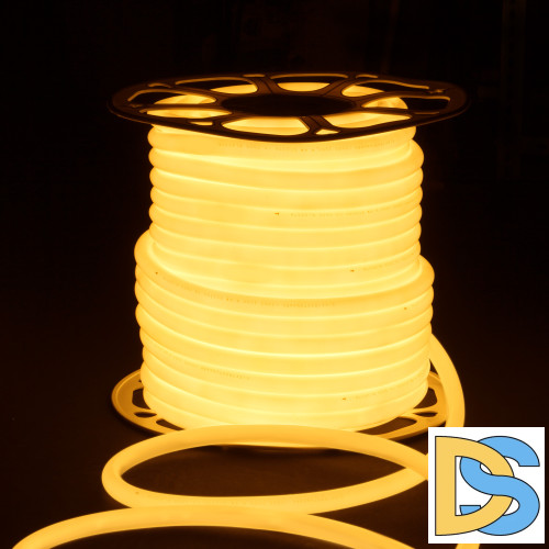 Светодиодный гибкий неон Elektrostandard 220V 9,6W 144Led 2835 IP67 круглый теплый белый, 50 м 4690389167485