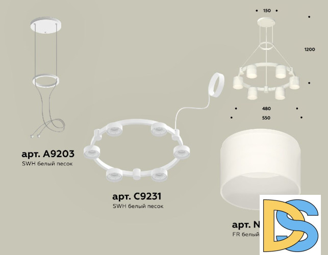 Подвесная люстра Ambrella Light Traditional (A9203, C9231, N8402) XR92031204
