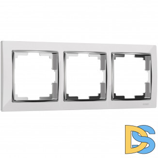Рамка на 3 поста (белый/хром) W0031901