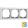 Рамка на 3 поста (белый/хром) W0031901