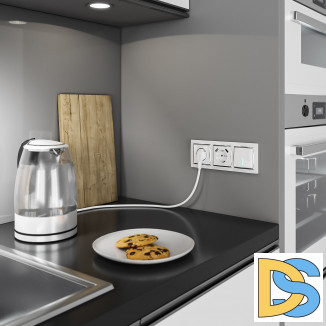 Рамка на 3 поста (белый/хром) W0031901