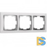 Рамка на 3 поста (белый/хром) W0031901