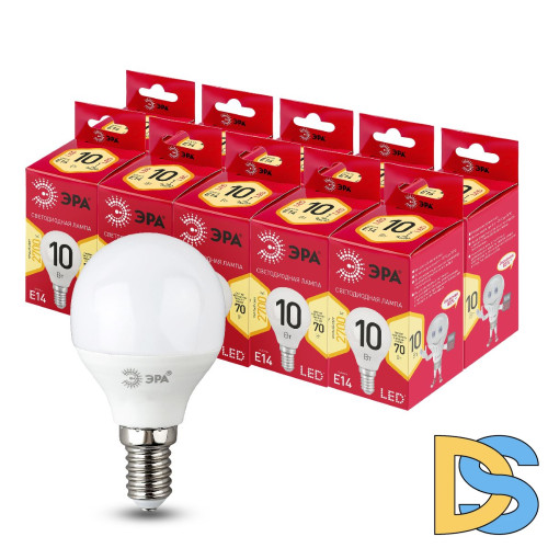 Лампа светодиодная Эра E14 10W 2700K LED P45-10W-827-E14 R Б0052378