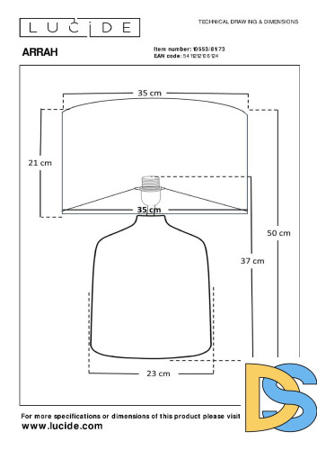 Настольная лампа Lucide Arrah 10553/81/73