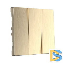 Набор клавиш для выключателя трехклавишного Werkel (шампань рифленый) W1139010