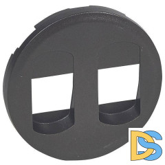 Лицевая панель Legrand Celiane розетки акустической двойной графит 067814