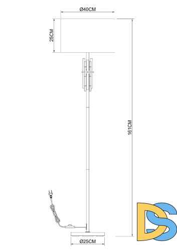 Торшер Arte Lamp Taygeta A4097PN-1CC