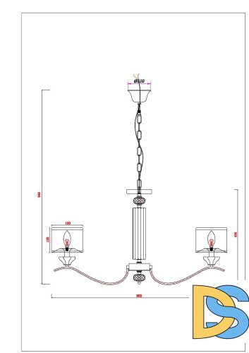Подвесная люстра Arte Lamp Alhena A4091LM-8CC