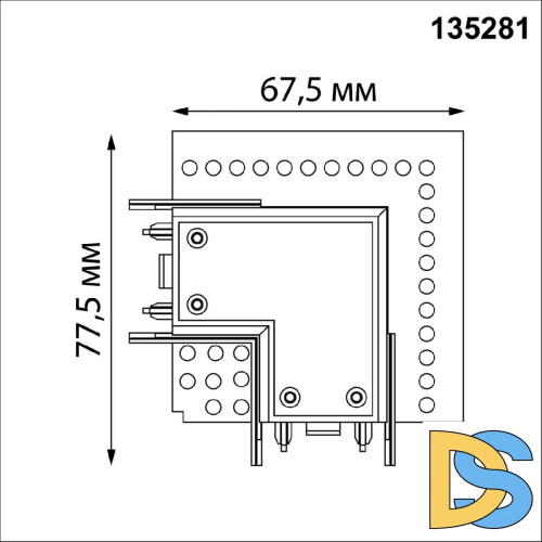 Соединитель L-образный Novotech Shino Smal 135281