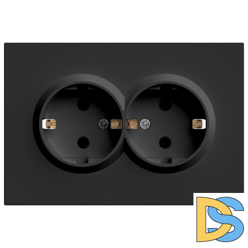 Розетка 2-местная с защитной шторкой Stekker RST16-5114-05 Эмили 49856