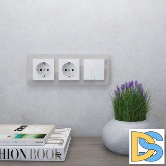 Рамка на 3 поста (дымчатый,стекло) W0031117