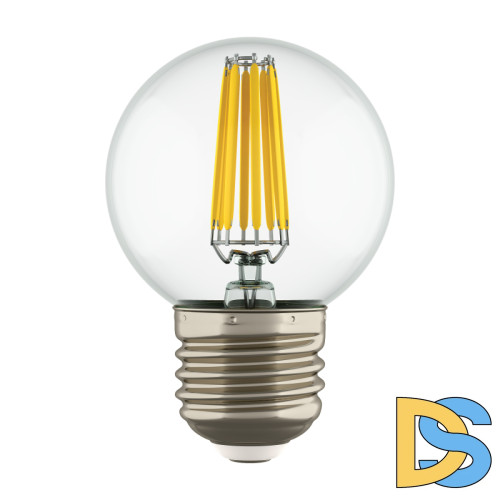 Лампа светодиодная филаментная Lightstar LED Filament E27 6W 4000K шар прозрачный 933824