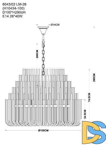 Подвесная люстра Divinare Bianca 6043/02 LM-26