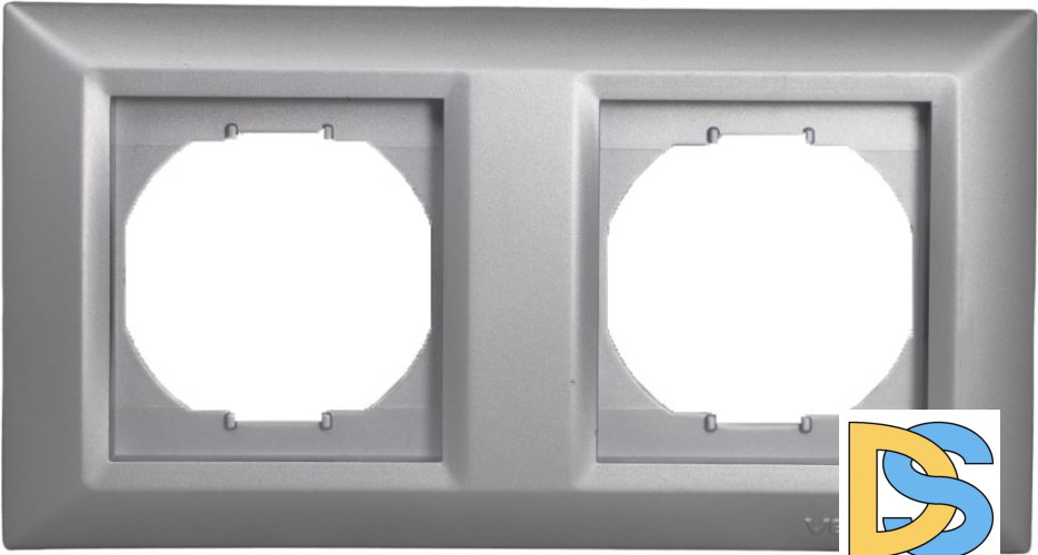 Рамка 2-я серебристая Vesta-Electric Roma Silver
