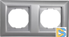Рамка 2-я серебристая Vesta-Electric Roma Silver