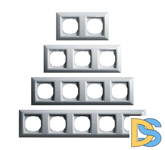 Рамка 2-я серебристая Vesta-Electric Roma Silver