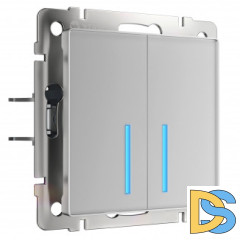 Умный сенсорный выключатель двухклавишный W4520606