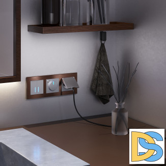 Умный сенсорный выключатель двухклавишный W4520606