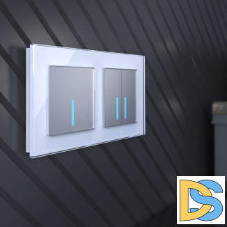 Умный сенсорный выключатель двухклавишный W4520606