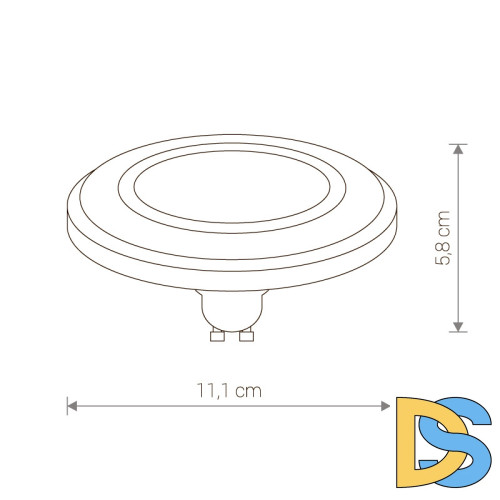 Лампа светодиодная Nowodvorski GU10 9W 3000K прозрачная 9345