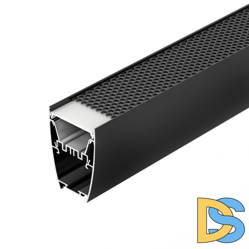 Алюминиевый профиль Arlight LINE-5075-U-HONEYCOMB-2000 BLACK 044885
