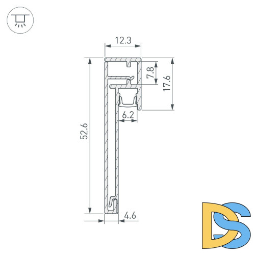 Профиль Arlight PLINTUS-H54B-2000 WHITE 046141