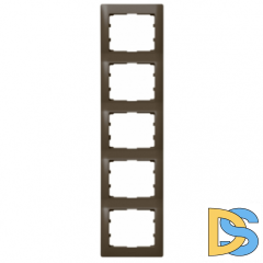 Рамка 5 постов вертикальная Legrand Galea Life - тёмная бронза