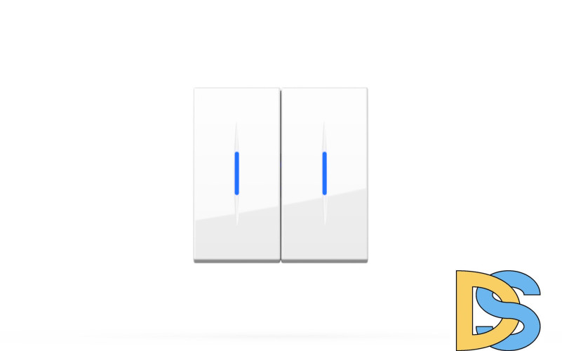 Выключатель двухклавишный с подсветкой ELBI Moda Vox 611-040232-203