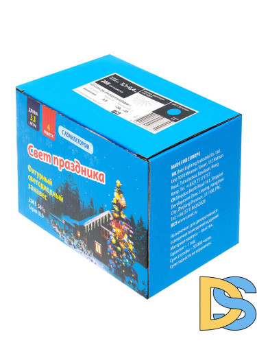 Светодиодная гирлянда (UL-00001409) Uniel занавес Радуга-1 220V синий ULD-E3104-288/DTK BLUE IP20 RAINBOW-1