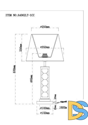 Настольная лампа Arte Lamp Jessica A4062LT-1CC