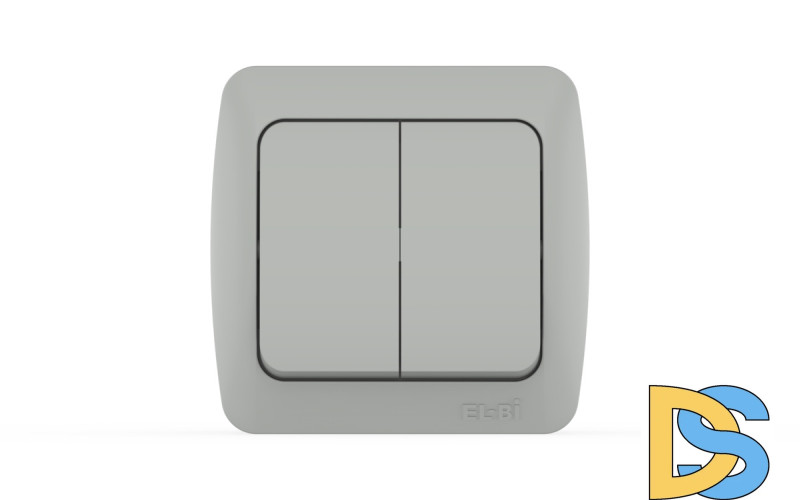 Выключатель двухклавишный ELBI Eva 554-011500-202