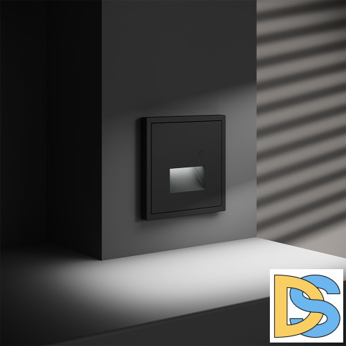 Подсветка светодиодная встраиваемая VOLTUM S70 с датчиком, (черный матовый)