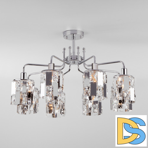 Потолочная люстра Eurosvet Scoppio 10101/8 хром/прозрачный хрусталь Strotskis